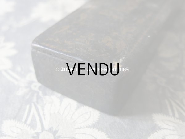 画像5: 19世紀 アンティーク ペンケース パピエマシェ PLUMES & CRAYONS (5)