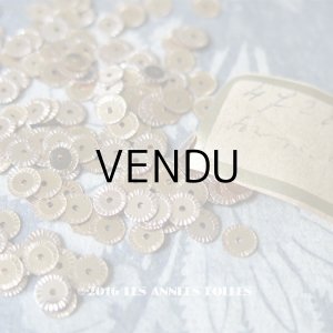 画像: 1900年代 アンティーク ゼラチン製 スパンコール ソレイユ シャンパンゴールド 5mm 約320ピース 