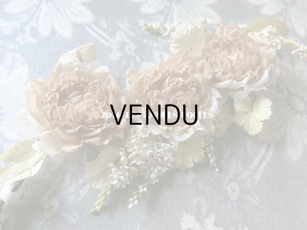 画像7: 19世紀 ナポレオン3世時代 アンティーク ウェディング ヘッドリース＆ブーケ 結婚式 ティアラ (7)