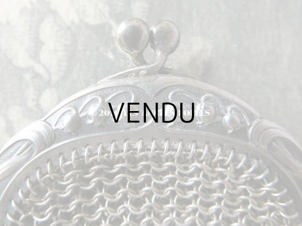 画像7: 1900年代 アンティーク シルバー製 鈴蘭 メタルメッシュのコインケース (7)