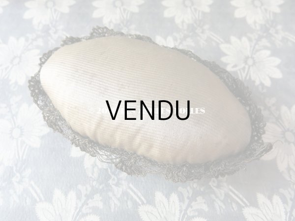 画像4: 19世紀 アンティーク ハットピンクッション　メタルレース (4)