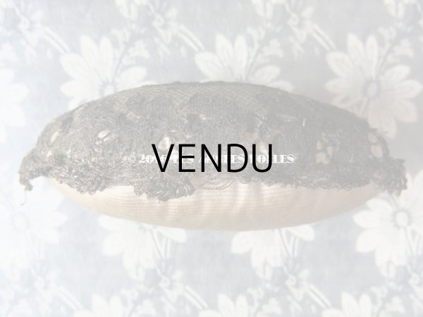 画像6: 19世紀 アンティーク ハットピンクッション　メタルレース (6)