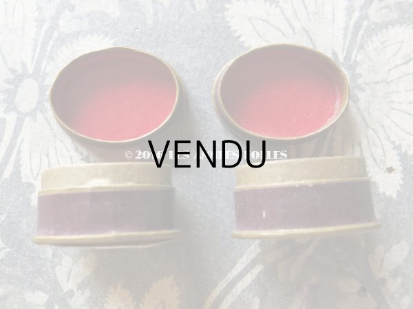 画像6: 1900年代 アンティーク とても小さな ファーマシーボックス ゴールド＆ボルドー (6)