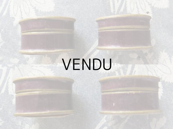 画像4: 1900年代 アンティーク とても小さな ファーマシーボックス ゴールド＆ボルドー (4)