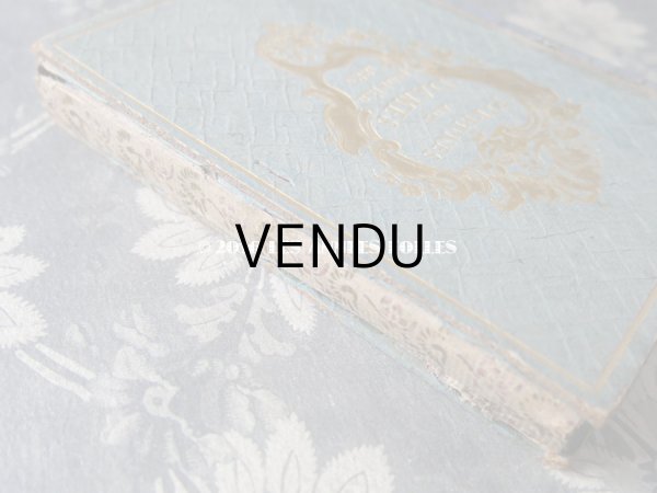 画像4: ★2016クリスマスセール対象外★ 1883年 アンティーク 本　天使のシルクカバー 紫の花模様 ETRENNES AUX DAMES (4)