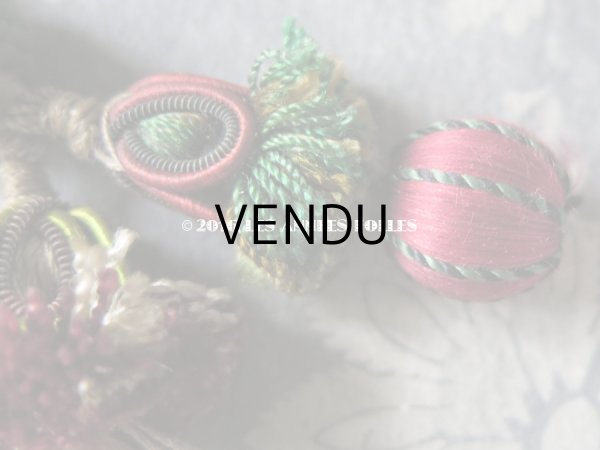 画像6: ★2016クリスマスセール対象外★ 19世紀 アンティーク パスマントリー 小さなポンポン (6)