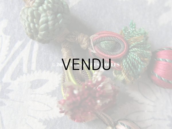 画像4: ★2016クリスマスセール対象外★ 19世紀 アンティーク パスマントリー 小さなポンポン (4)