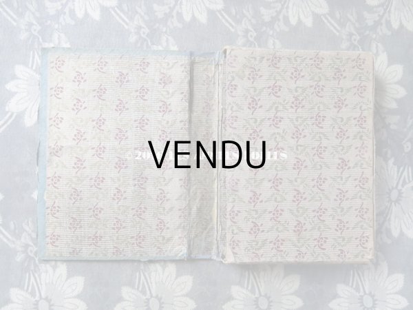 画像5: ★2016クリスマスセール対象外★ 1883年 アンティーク 本　天使のシルクカバー 紫の花模様 ETRENNES AUX DAMES (5)