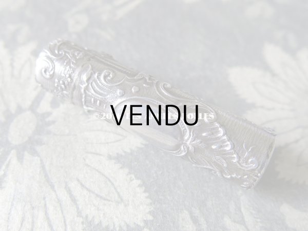 画像3: アンティーク シャトレーヌ 携帯用 シルバー製 パフュームボトル  クリスタルの栓 (3)