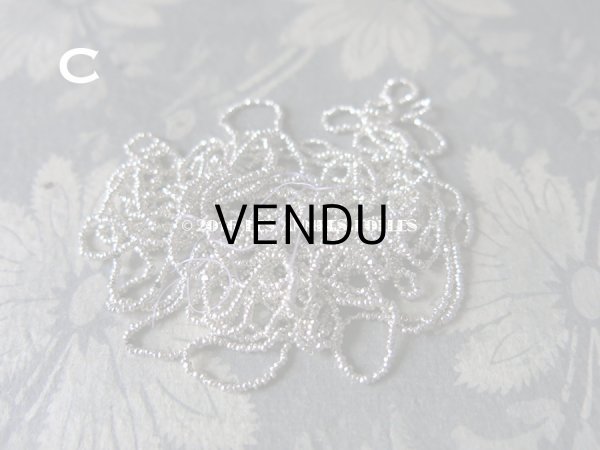 画像6: ★2016クリスマスセール対象外★ 1900年代 アンティーク メタル製 マイクロビーズ ファセット カット入り シルバー キャビアビーズ (6)