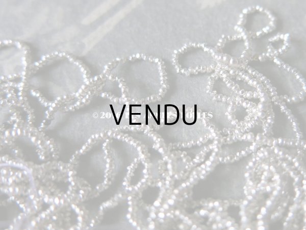 画像7: ★2016クリスマスセール対象外★ 1900年代 アンティーク メタル製 マイクロビーズ ファセット カット入り シルバー キャビアビーズ (7)