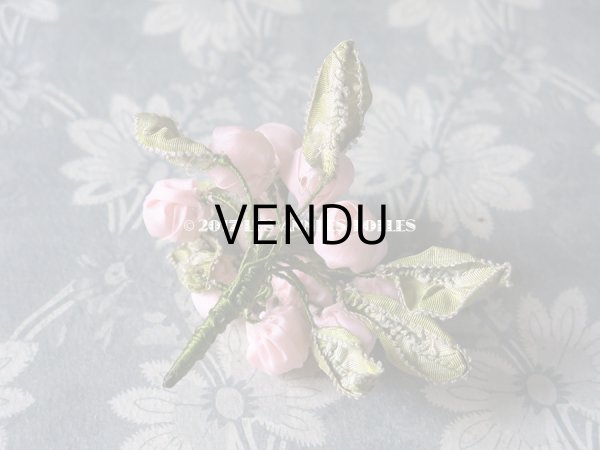 画像3: 1900年代 アンティーク ピンクの薔薇のコサージュ ロココ調 (3)