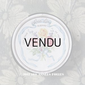 画像: アンティーク リボン 薔薇のブーケ 黒 4m LES BEAUX RUBANS DE FRANCE SOIE D'OR