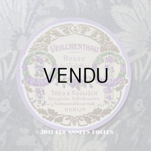 画像: アンティーク ソープラベル ROSEE DE VIOLETTES - TREU & NUGLISCH -