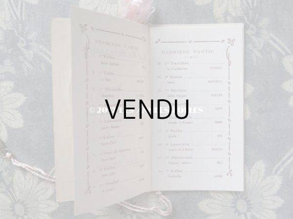 画像5: 1911年 アンティーク 舞踏会の手帳 ペンシル付 CARNET DE BAL カルネ・ド・バル (5)