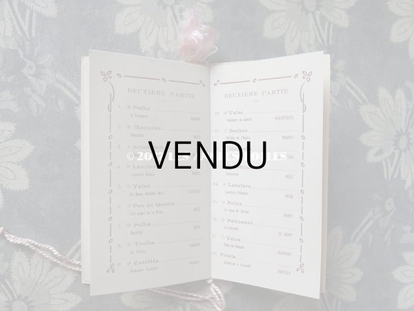 画像7: 1911年 アンティーク 舞踏会の手帳 ペンシル付 CARNET DE BAL カルネ・ド・バル (7)