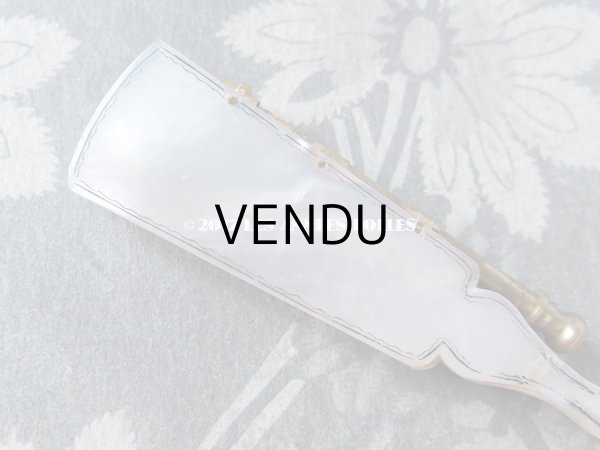 画像10: 19世紀初頭  舞踏会の手帳 ペンシル付 マザーオブパール製 ファン型 CARNET DE BAL カルネ・ド・バル (10)