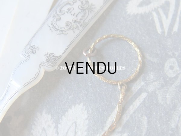 画像6: 19世紀初頭  舞踏会の手帳 ペンシル付 マザーオブパール製 ファン型 CARNET DE BAL カルネ・ド・バル (6)