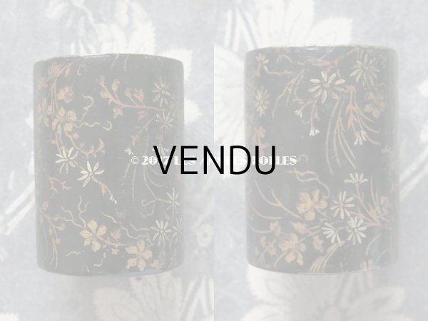 画像5: 19世紀 アンティーク ナポレオン3世 パピエマシェ 花模様のゴブレ S (5)