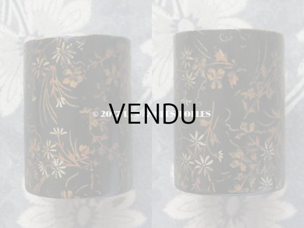 画像4: 19世紀 アンティーク ナポレオン3世 パピエマシェ 花模様のゴブレ S (4)