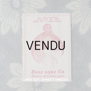 画像: 1919年 アンティーク パフュームカード ROSE SANS FIN - ARYS -
