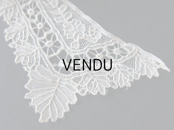 画像8: 19世紀末 アンティーク ポワンドガーズ 少女の付け襟ニードルレース  『ポワン・ド・ガーズ』　 (8)