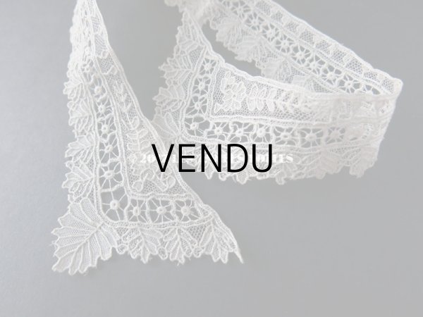 画像7: 19世紀末 アンティーク ポワンドガーズ 少女の付け襟ニードルレース  『ポワン・ド・ガーズ』　 (7)