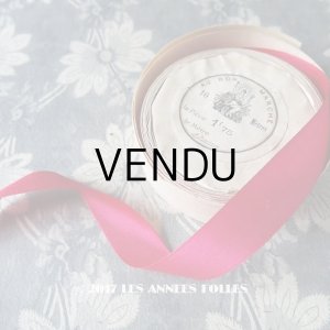 画像: アンティーク ボンマルシェ シルクサテン地 リボン 3.3m  ゼラニウムピンク GERANIUM 282   - AU BON MARCHE -