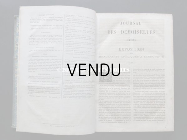 画像4: 1864年 アンティーク 本 版画付き モード新聞 JOURNAL DES DEMOISELLES (4)