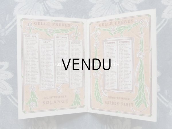 画像6: 1905年 アンティーク カレンダー手帳  - GELLE FRERES - (6)