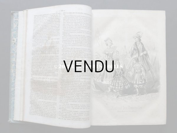画像5: 1864年 アンティーク 本 版画付き モード新聞 JOURNAL DES DEMOISELLES (5)