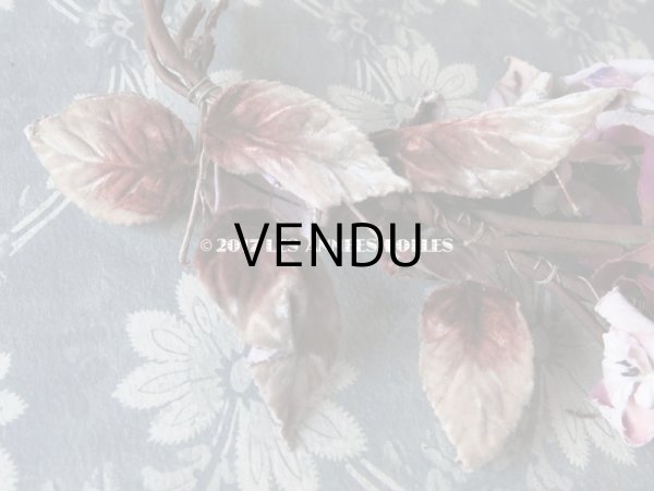 画像6: 19世紀末　アンティーク 紫の花のコサージュ  (6)