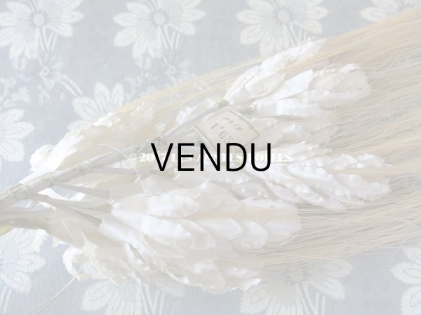 画像5: 19世紀末 アンティーク ボンマルシェ 帽子用 コサージュ 麦 白 デッドストック ラベル付 (5)
