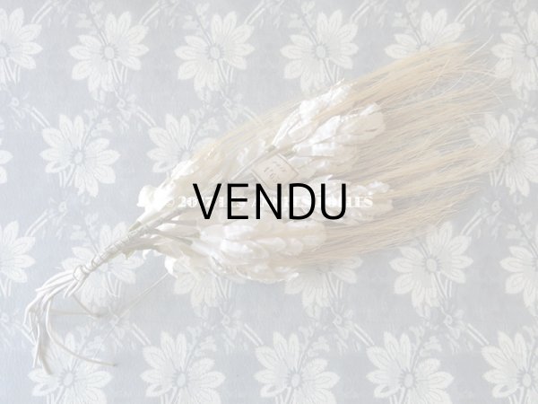 画像4: 19世紀末 アンティーク ボンマルシェ 帽子用 コサージュ 麦 白 デッドストック ラベル付 (4)