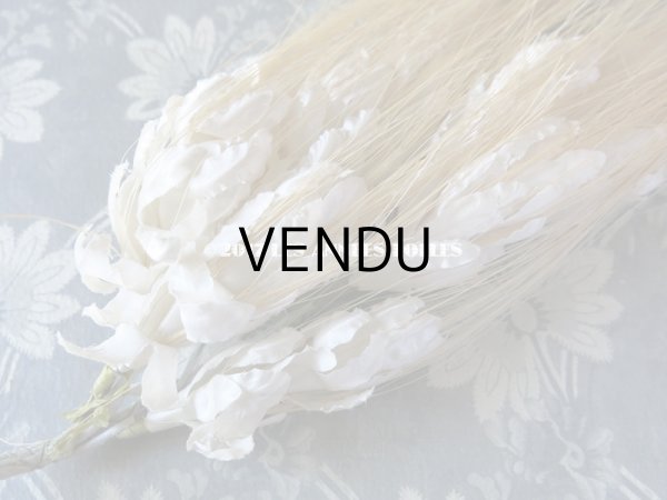 画像6: 19世紀末 アンティーク ボンマルシェ 帽子用 コサージュ 麦 白 デッドストック ラベル付 (6)