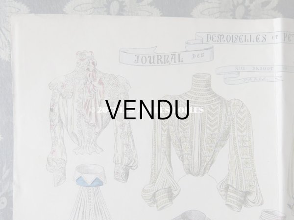 画像3: 1902年 アンティーク モード版画 モード新聞 JOURNAL DES DEMOISELLES ET PETIT COURRIER DES DAMES (3)