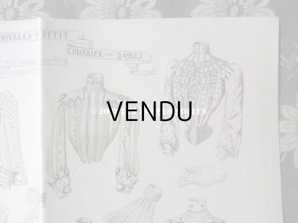 画像4: 1902年 アンティーク モード版画 モード新聞 JOURNAL DES DEMOISELLES ET PETIT COURRIER DES DAMES (4)