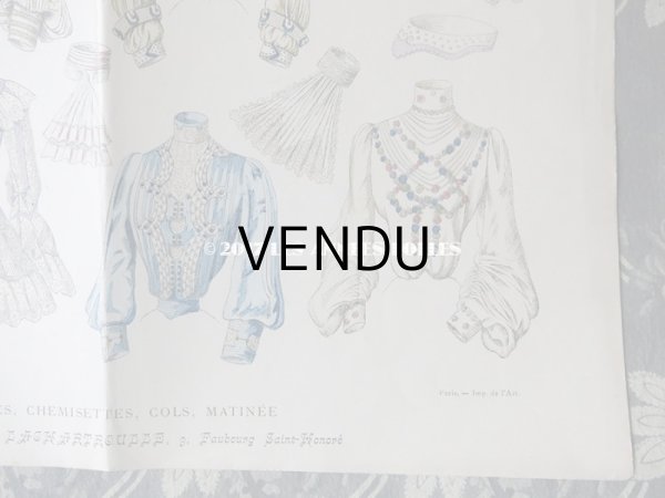 画像6: 1902年 アンティーク モード版画 モード新聞 JOURNAL DES DEMOISELLES ET PETIT COURRIER DES DAMES (6)