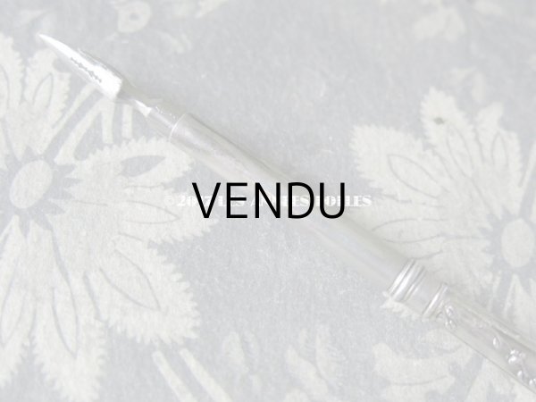 画像7: 1900年代 アンティーク 薔薇のペン軸 シルバー製 (7)