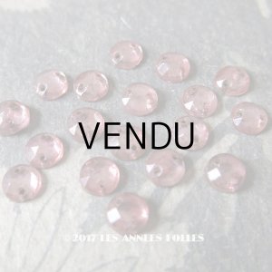 画像: 19世紀末 アンティーク ラインストーン 18粒 ピンク 5.5mm 
