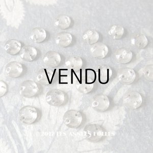 画像: 19世紀末 アンティーク ラインストーン 26粒 透明 5.5mm 