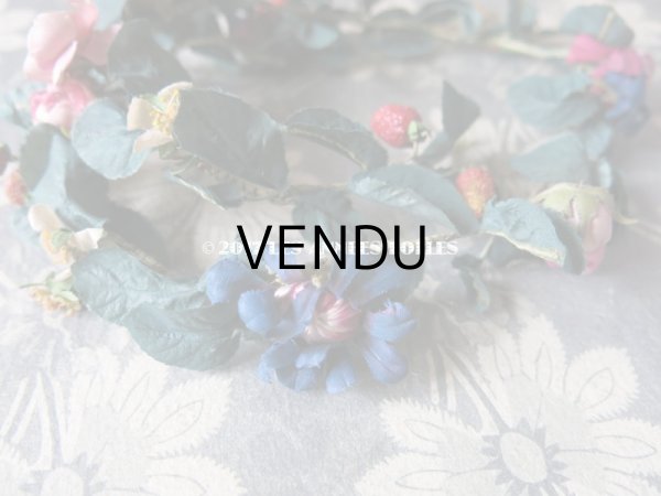 画像10: アンティーク 吹きガラス製の苺 & 草花のヘッドリース　ウェディング 結婚式 ティアラ (10)