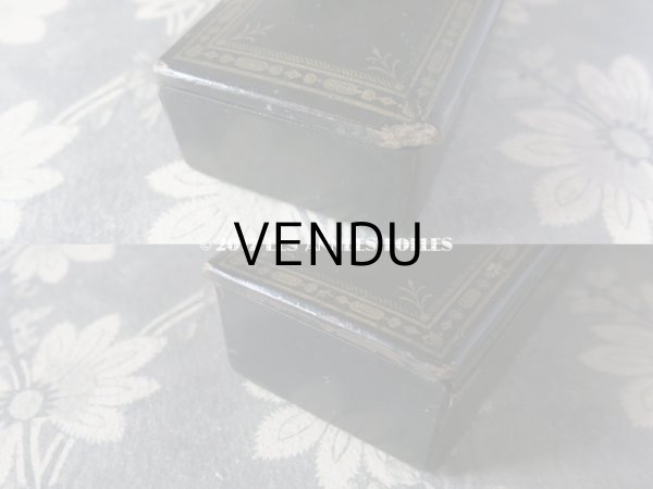 画像8: 19世紀 アンティーク ペンケース パピエマシェ PLUMES & CRAYONS (8)