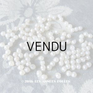 画像: 1900年代 アンティーク 吹きガラス製 極小 フェイクパール スフレビーズ 3mm