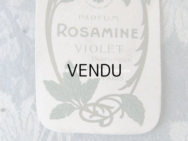 画像3: 1922年 アンティーク パフュームカード  PARFUM ROSAMINE - VIOLET PARIS - (3)