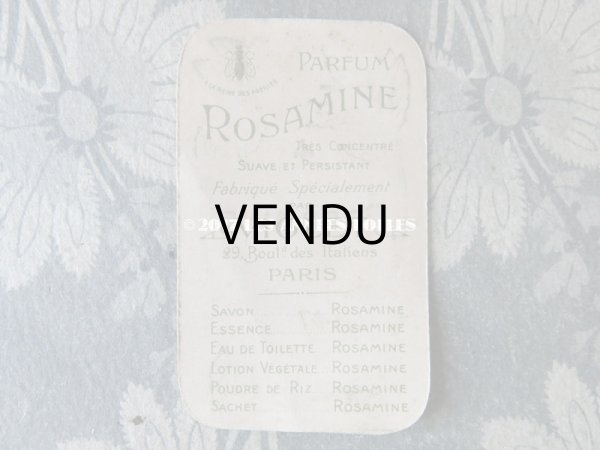 画像4: 1922年 アンティーク パフュームカード  PARFUM ROSAMINE - VIOLET PARIS - (4)