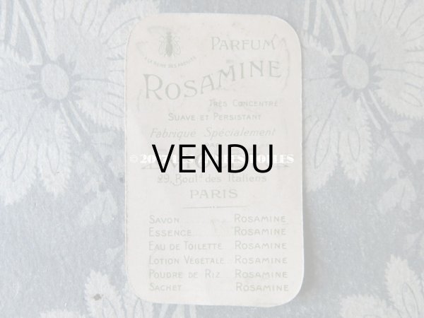 画像4: 1922年 アンティーク パフュームカード  PARFUM ROSAMINE - VIOLET PARIS - (4)