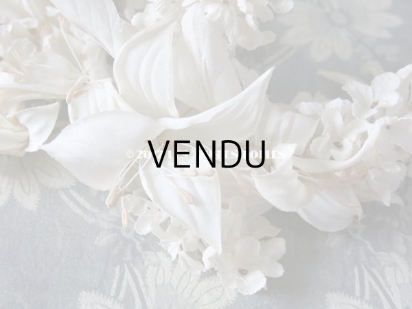 画像4: 1920年代 アンティーク ホワイトライラック & 白百合のヘッドリース　ウェディング 結婚式 ティアラ (4)