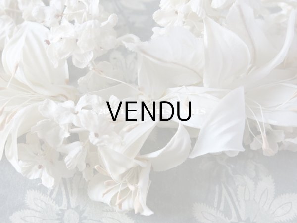 画像5: 1920年代 アンティーク ホワイトライラック & 白百合のヘッドリース　ウェディング 結婚式 ティアラ (5)