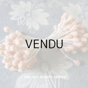 画像: 1930年代 アンティーク ペップ　サーモンピンク  コサージュ用 花芯 